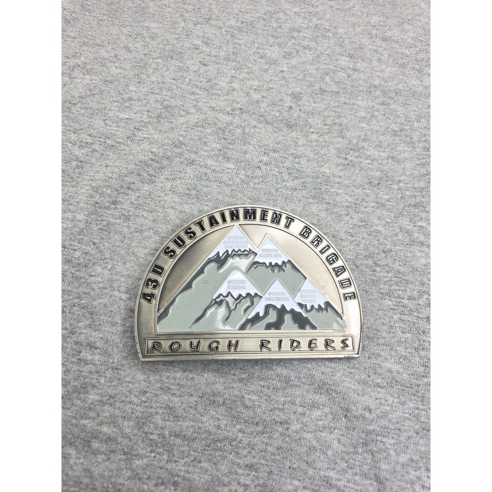 43rd Sustainment Brigade Military Deployment Rare Belt Buckle Army Mountain